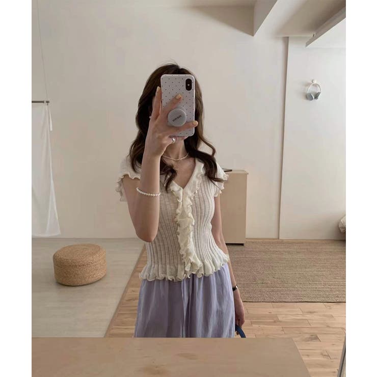 【Jasmine】ラッフルサマーニットカーディガン Jasmine Grandi… | aimoha  | 詳細画像1 