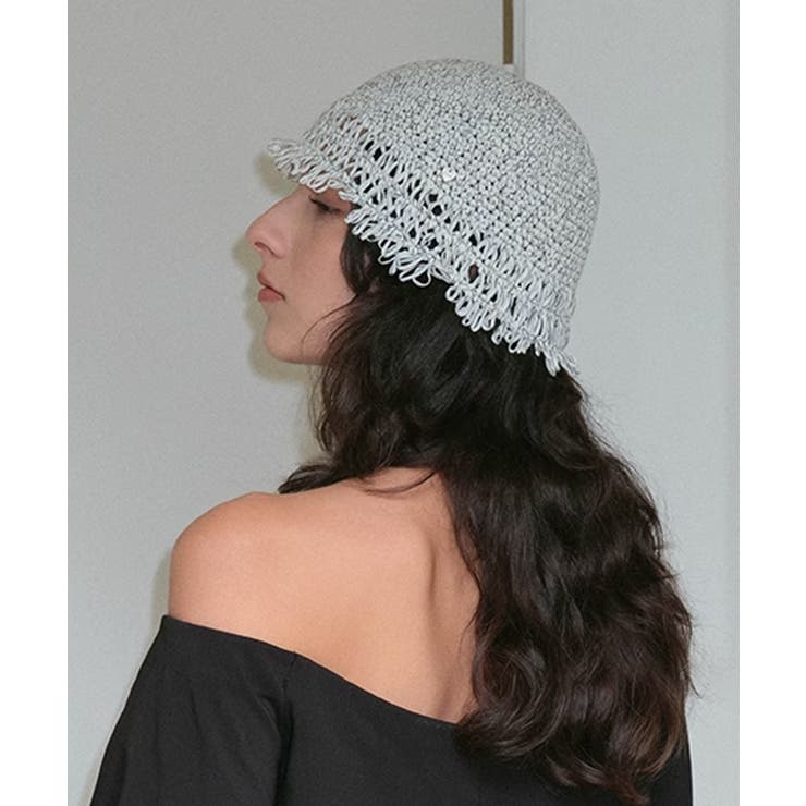 フリンジ付きクロシェ編みバケットハット | aimoha  | 詳細画像23 