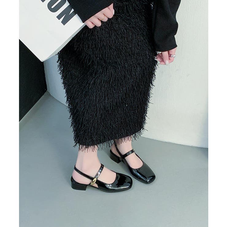 スクエアトゥストラップパンプス | aimoha  | 詳細画像5 