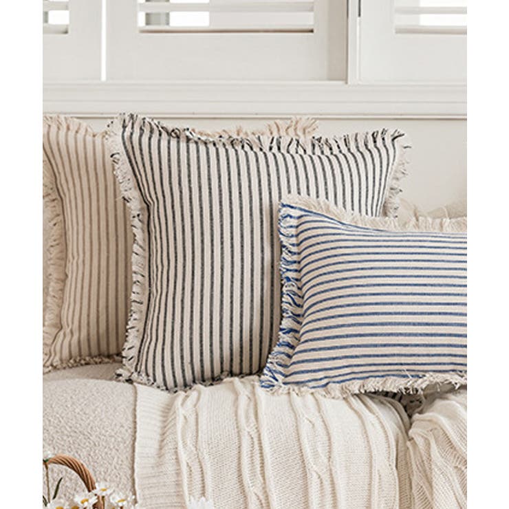 ストライプデザインクッションカバー ✖︎2 【公式通販】