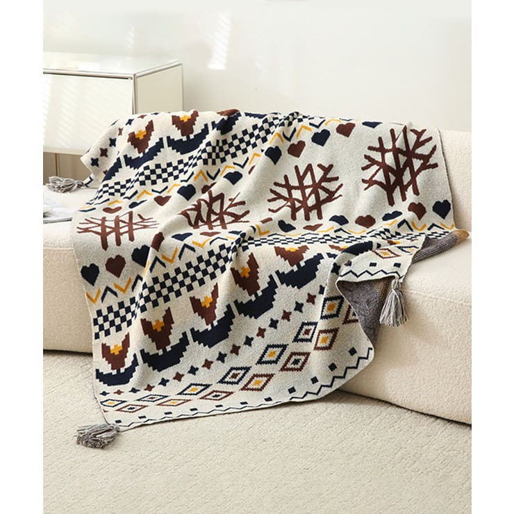 北欧風ジャガード織りブランケット | aimoha  | 詳細画像3