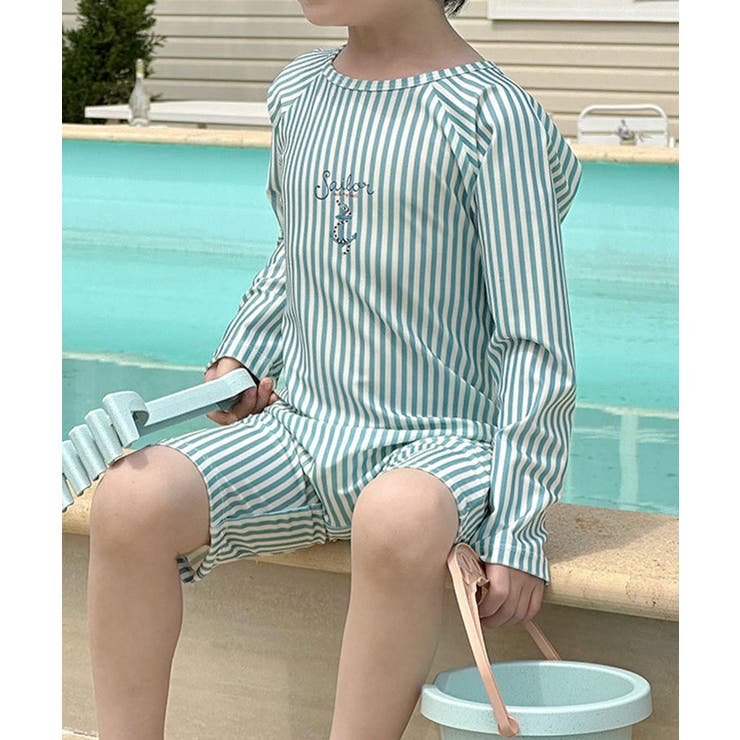 【aimoha-KIDS-】キッズ ボーイズ ラッシュガード水着セット | aimoha kids | 詳細画像9 