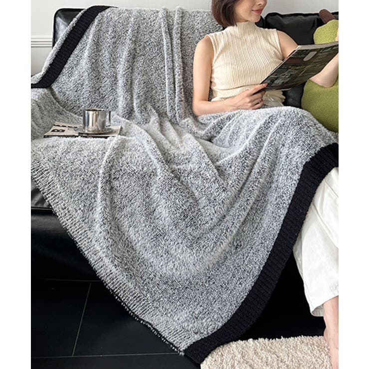 ラグジュアリールック配色ブランケット | aimoha  | 詳細画像13 