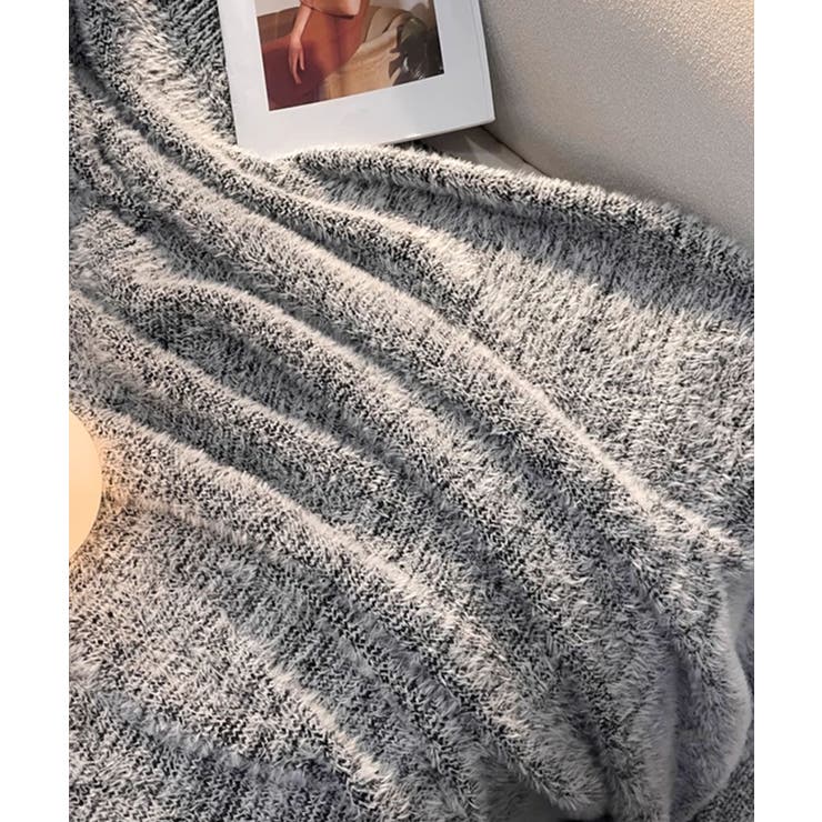 ラグジュアリールック配色ブランケット | aimoha  | 詳細画像14 