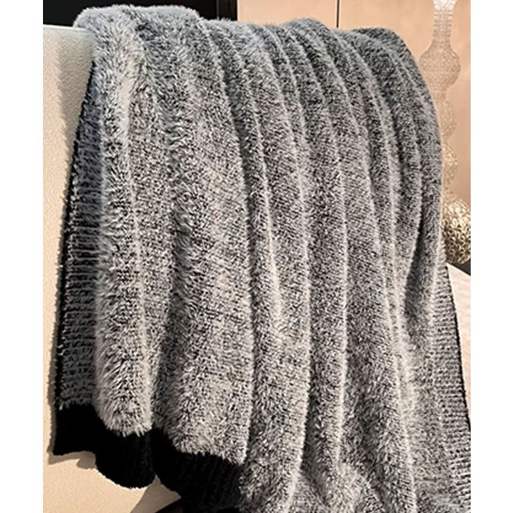 ラグジュアリールック配色ブランケット | aimoha  | 詳細画像15 