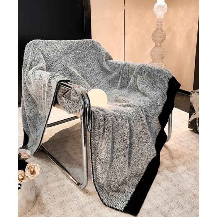 ラグジュアリールック配色ブランケット | aimoha  | 詳細画像1 