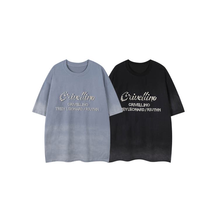 パールビーズロゴTシャツ | HOOK | 詳細画像1 