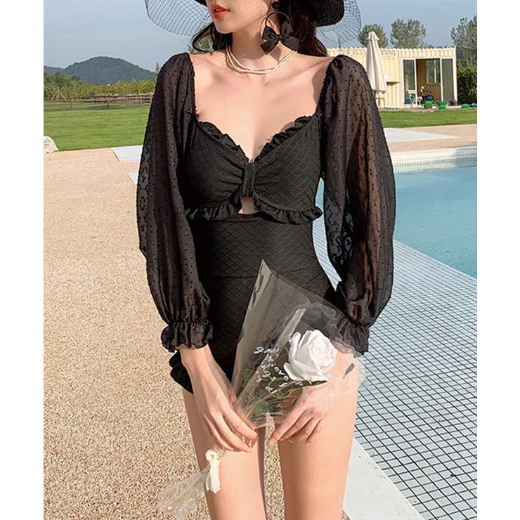 長袖ガーリースイムウェア 水着 全2色 | aimoha  | 詳細画像23 