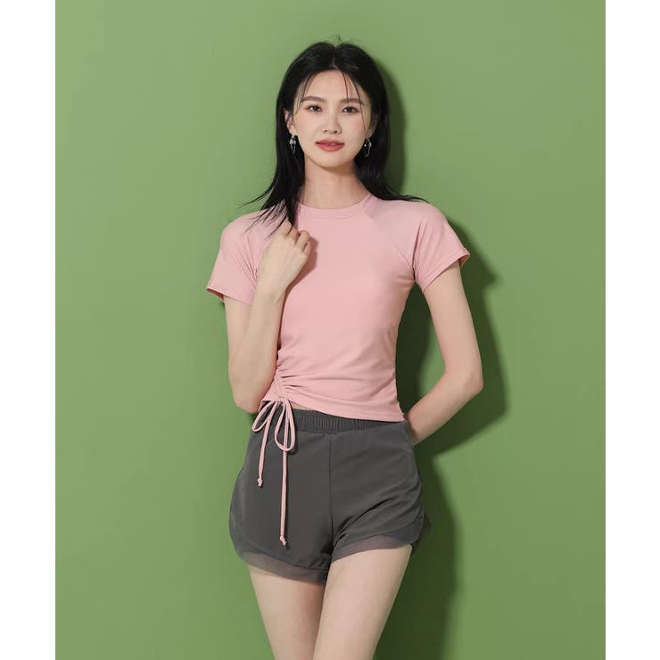 BORA AURA 2点セットシャーリング体型カバー水着タンキニ | aimoha  | 詳細画像1 