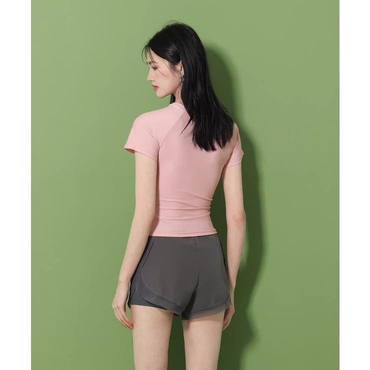 BORA AURA 2点セットシャーリング体型カバー水着タンキニ | aimoha  | 詳細画像2 