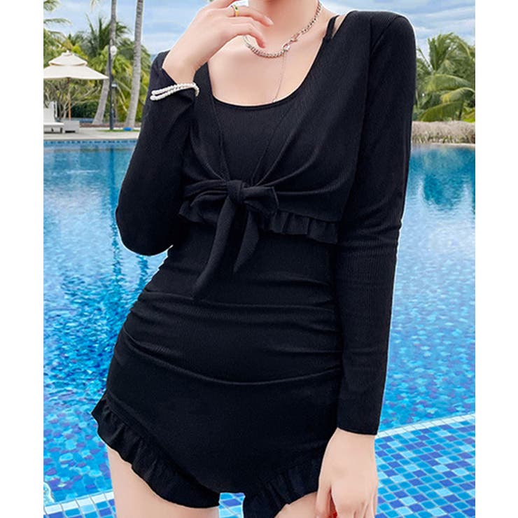 BORA AURA 2点セットフリル体型カバーワンピース水着 | aimoha  | 詳細画像11 