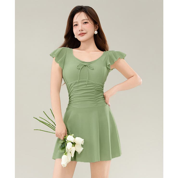 BORA AURA フロントリボンワンピース体型カバーワンピース水着 | aimoha  | 詳細画像10 