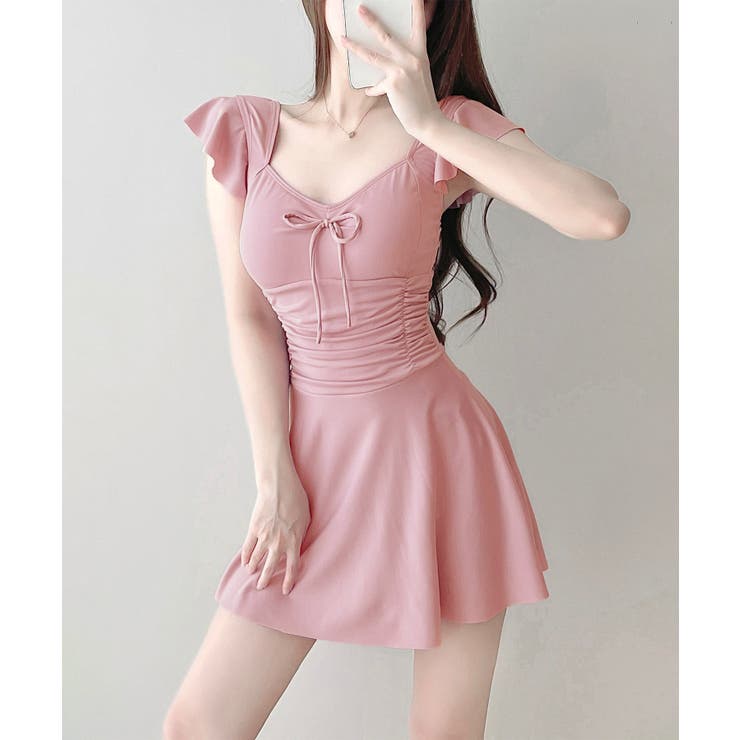 BORA AURA フロントリボンワンピース体型カバーワンピース水着 | aimoha  | 詳細画像14 