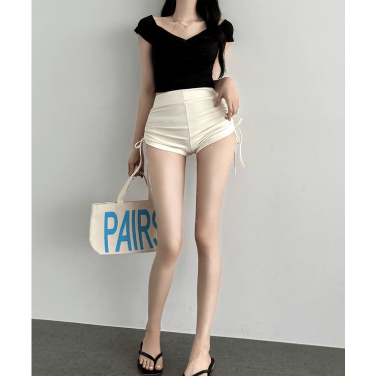 BORA AURA クロスデザインサイドシャーリング体型カバー水着タンキニ | aimoha  | 詳細画像5 