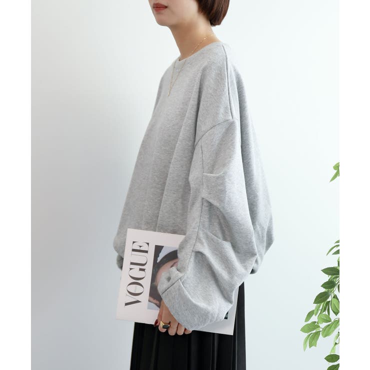 裏毛袖タックバルーンプルオーバー | aimoha  | 詳細画像16 