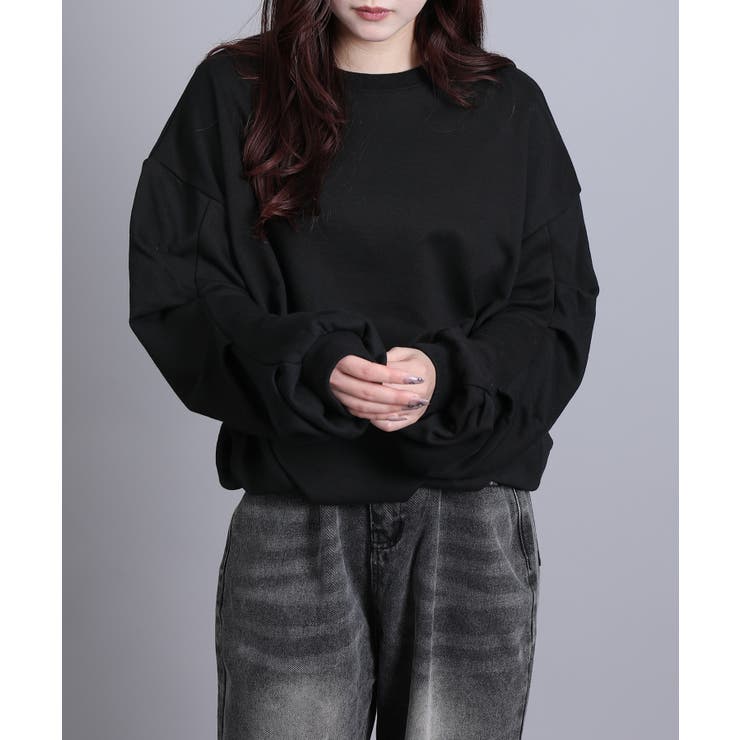 裏毛袖タックバルーンプルオーバー | aimoha  | 詳細画像53 