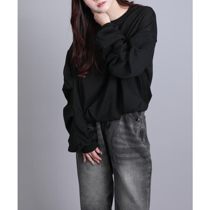 裏毛袖タックバルーンプルオーバー | aimoha  | 詳細画像55 