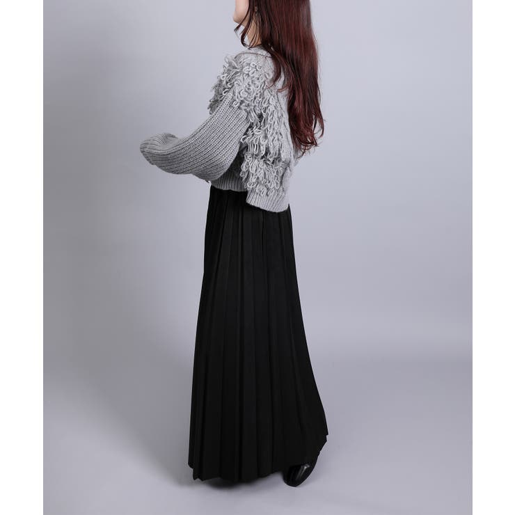 モヘアタッチループフリンジ使いニット  | aimoha  | 詳細画像13 