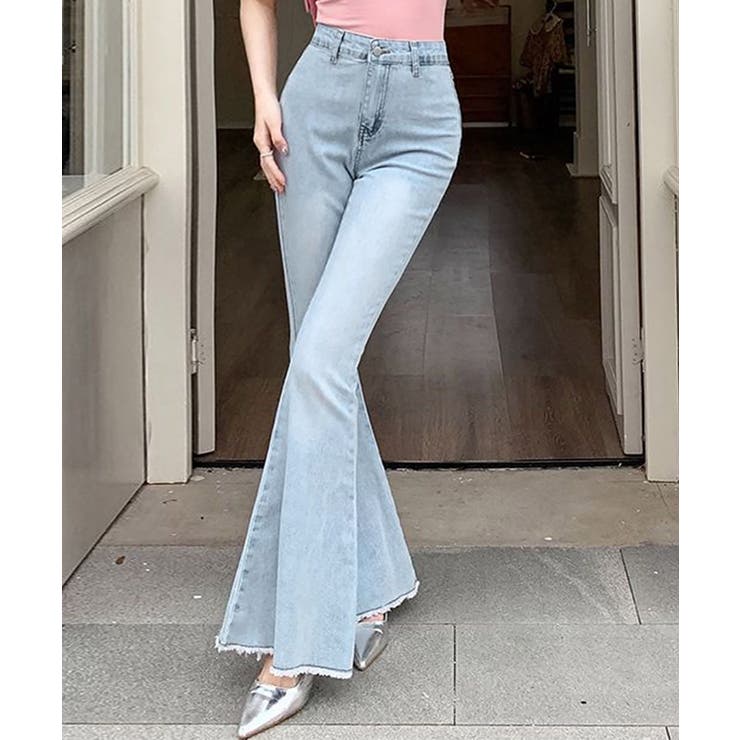 【Jasmine】バックリボンベルボトムデニムパンツ | aimoha  | 詳細画像13 