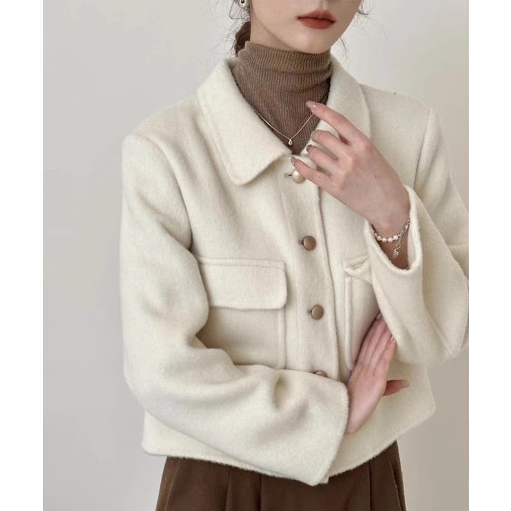 クラシックショートウールジャケット コート | aimoha  | 詳細画像1 