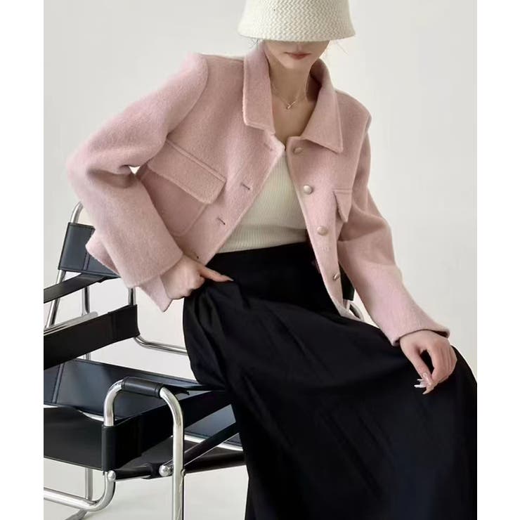 クラシックショートウールジャケット コート | aimoha  | 詳細画像4 