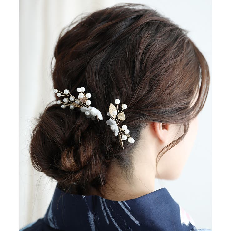 Aliceさま専用 三日月型かんざし〈Bouquet・桜sepia・盛り〉 かんざし「桜」 | 北一硝子 まごころお届け便