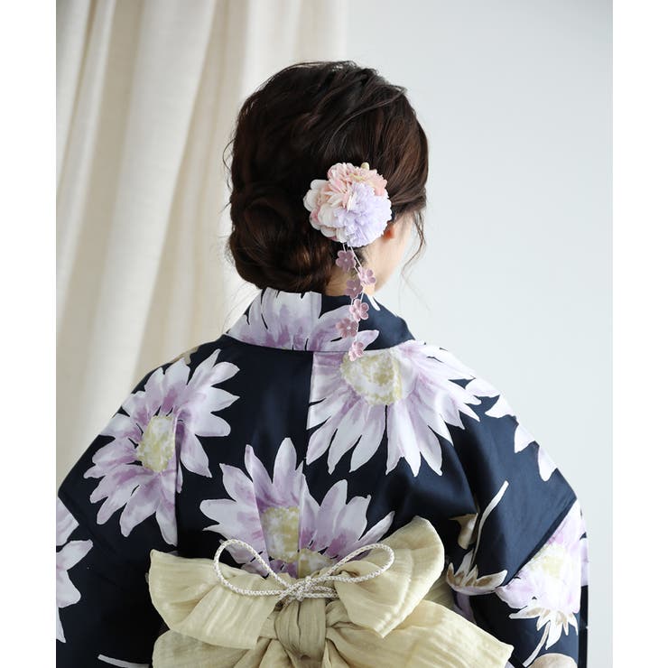 レモンの☆髪飾り☆シニョン花巻 リトルムーン シニョンネット シニヨン パール クリスタル