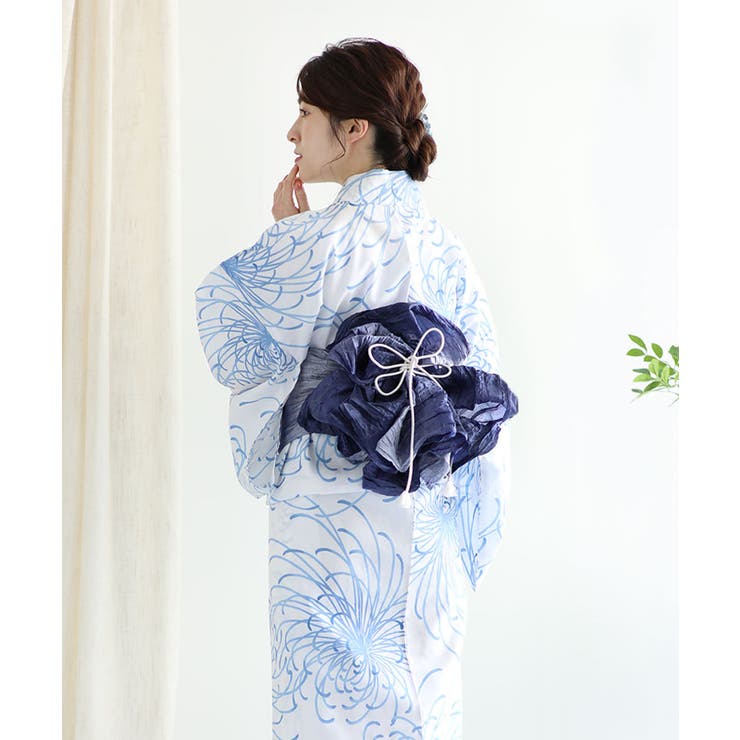 アバカ　半幅帯　M+abaca 網代に花繋ぎ　夏単衣　6542 今シーズン最終入荷！ 【夏帯】【菱屋カレンブロッソ】 アバカ