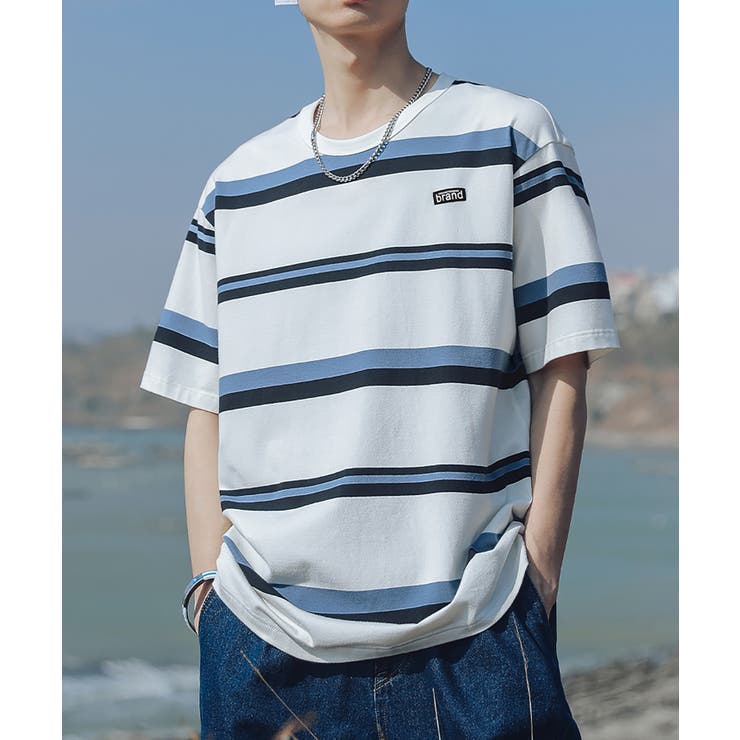 新色入荷 ベーシック ボーダー柄半袖tシャツ[品番：XT000005484]｜HOOK