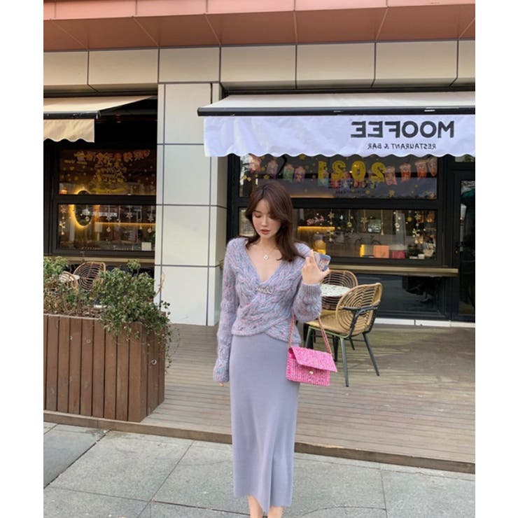 パステルカラーニットタイトスカート 韓国ファッション ハイウエスト 品番 Xt Aimoha アイモハ のレディースファッション 通販 Shoplist ショップリスト