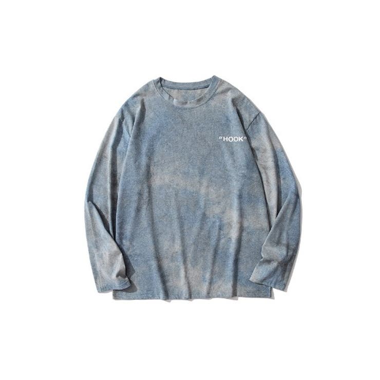 グレー | 【HOOK】個性派タイダイ染めロングt ユニセックス 韓国ファッション | HOOK