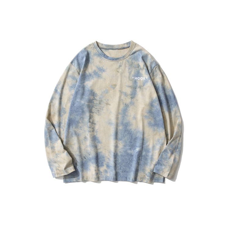 個性派タイダイ染めロングt ユニセックス 韓国ファッション[品番