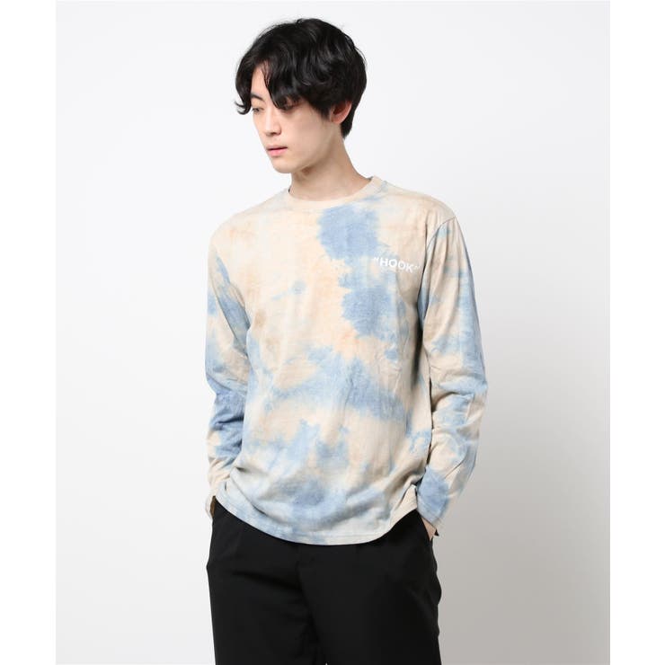 個性派タイダイ染めロングt ユニセックス 韓国ファッション[品番