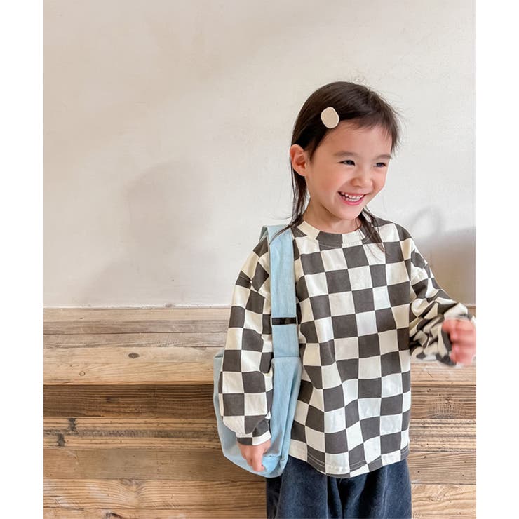 安価 aimoha ブロックチェック柄カットソートップス[品番 KIDS 160（155cm～）以上