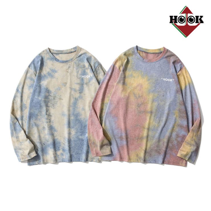 個性派タイダイ染めロングt ユニセックス 韓国ファッション 品番 Xt Hook フック のメンズファッション 通販 Shoplist ショップリスト