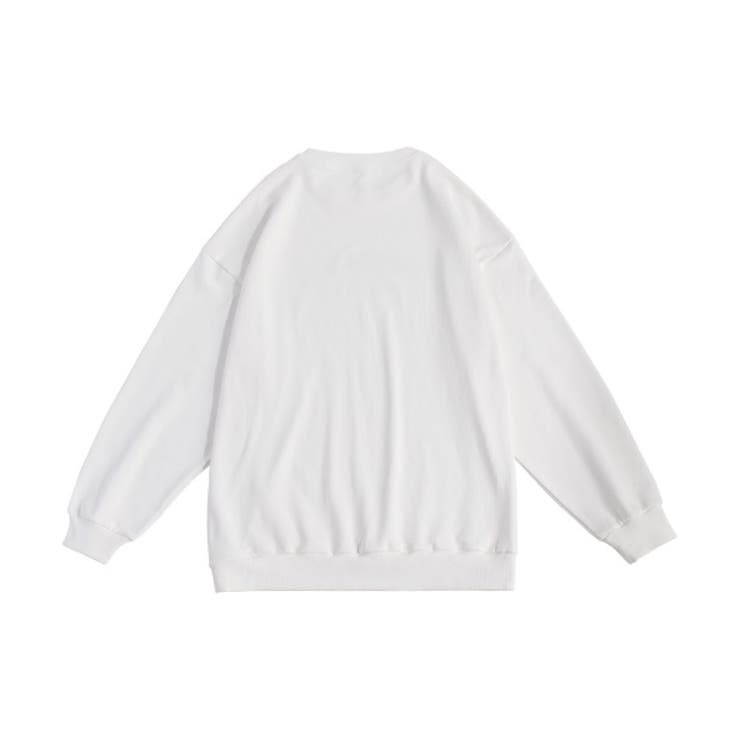 ベーシック アメカジ英字発泡プリントスウェット 韓国ファッション | HOOK | 詳細画像3 