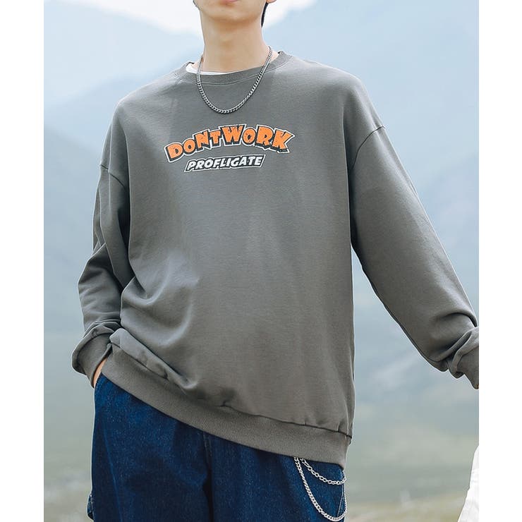 ベーシック アメカジ英字発泡プリントスウェット 韓国ファッション | HOOK | 詳細画像13 