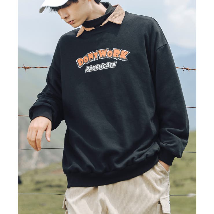 ベーシック アメカジ英字発泡プリントスウェット 韓国ファッション | HOOK | 詳細画像14 