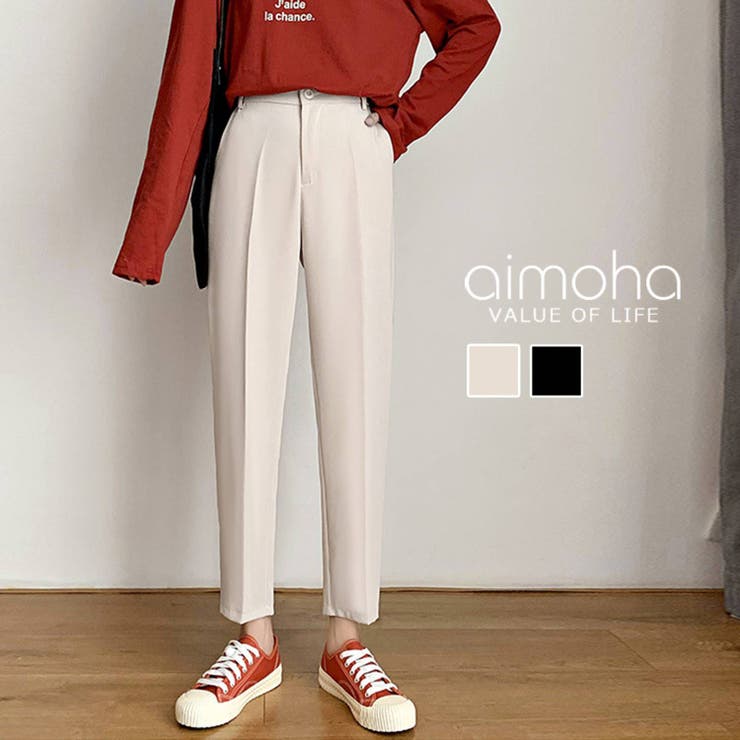 Ol風九分丈スラックス レディース 韓国ファッション 品番 Xt Aimoha アイモハ のレディースファッション 通販 Shoplist ショップリスト