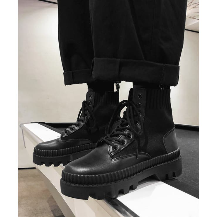 レースアップ厚底ブーツ 韓国ファッション 秋冬 品番 Xt Aimoha Men アイモハ のメンズ ファッション通販 Shoplist ショップリスト