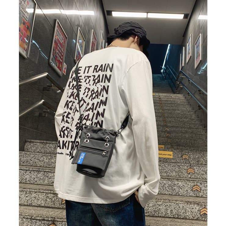巾着風ミニショルダーバッグ スマホポーチ 韓国ファッション[品番