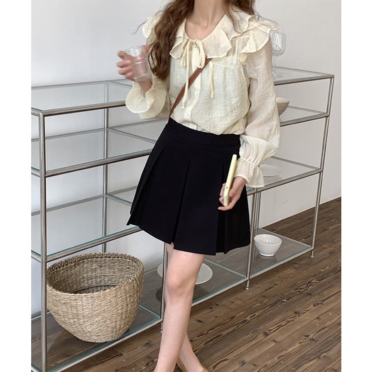 美品】韓国パーリーゲイツ ミニスカート インナーパンツ ポーチ付き に