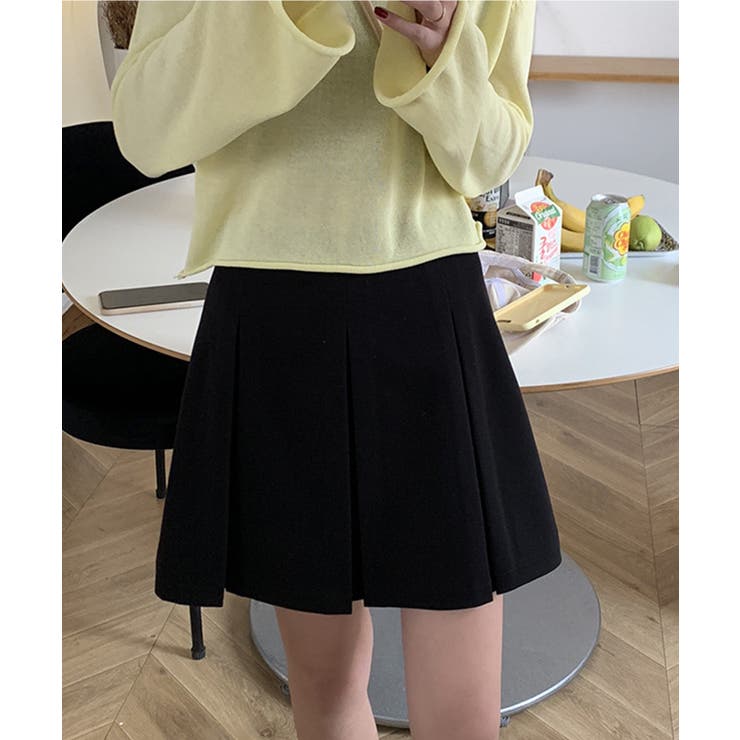 美品　WAAC ワック ミニスカート プリーツ　インナー付き　韓国 プリーツスカート 韓国 制服スカート 膝丈 秋 冬 ファッション A