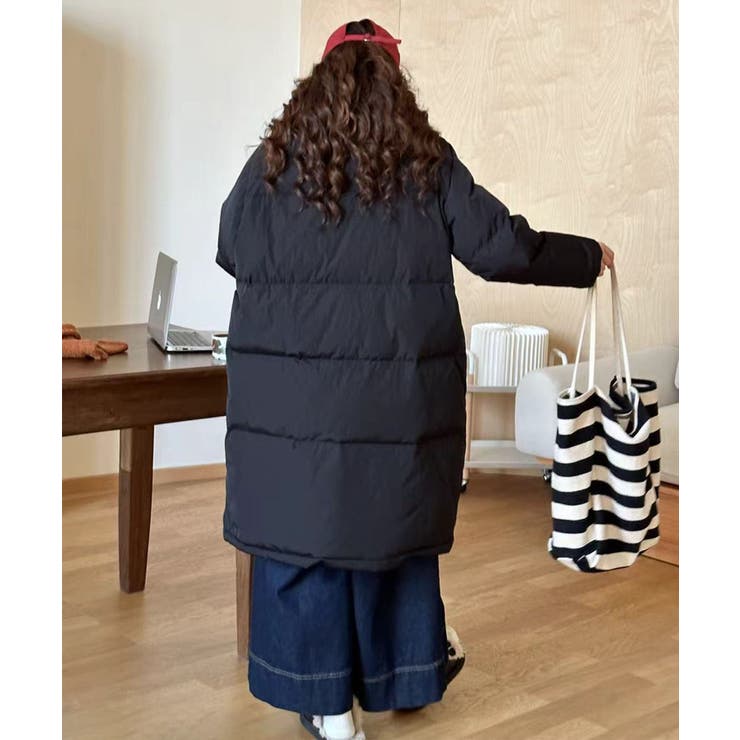 ニット衿ロングダウンコート | aimoha  | 詳細画像12 