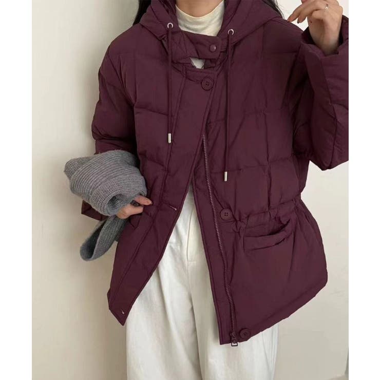 パープル | フード付きダウンジャケット | aimoha 