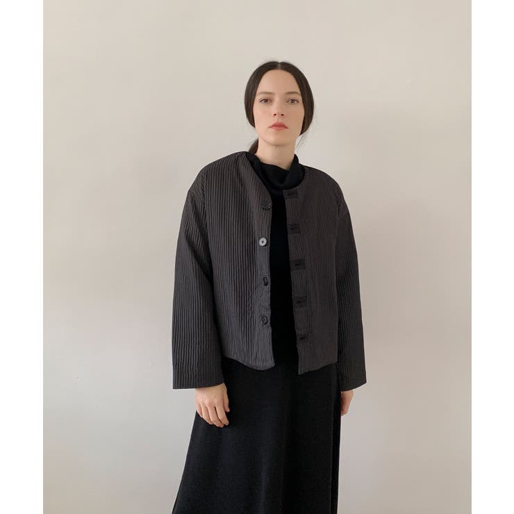 ブラック | DECADE CLASSIC ノーカラーダウンジャケット | DECADECLASSIC