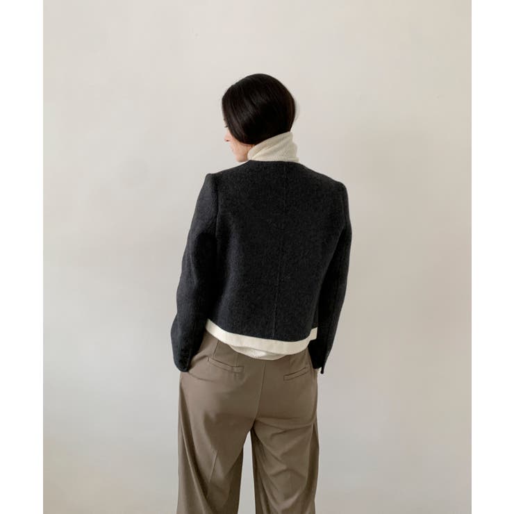 DECADE CLASSIC ノーカラーショートコート[品番：XT000014899