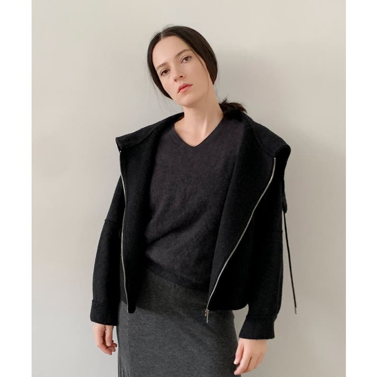 ダークグレー | DECADE CLASSIC ビッグカラーリバーウールジャケット | DECADECLASSIC