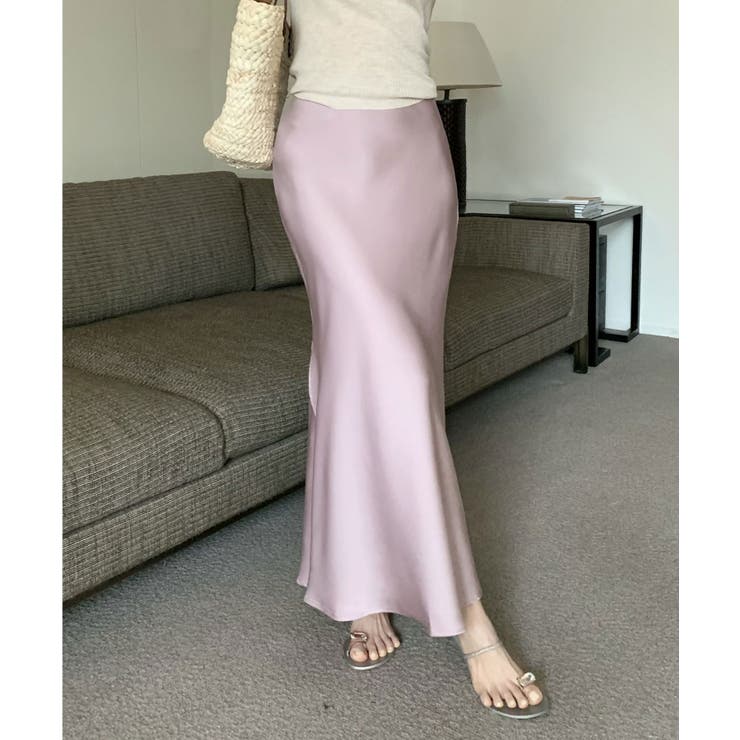 シルキーマーメイドスカート韓国ファッション ハイウエスト セクシー | aimoha  | 詳細画像1 