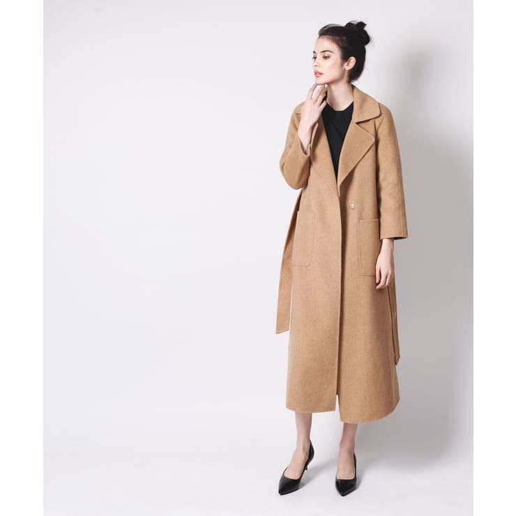 ウールコート キャメルガウンコート レディース[品番：XT000002627